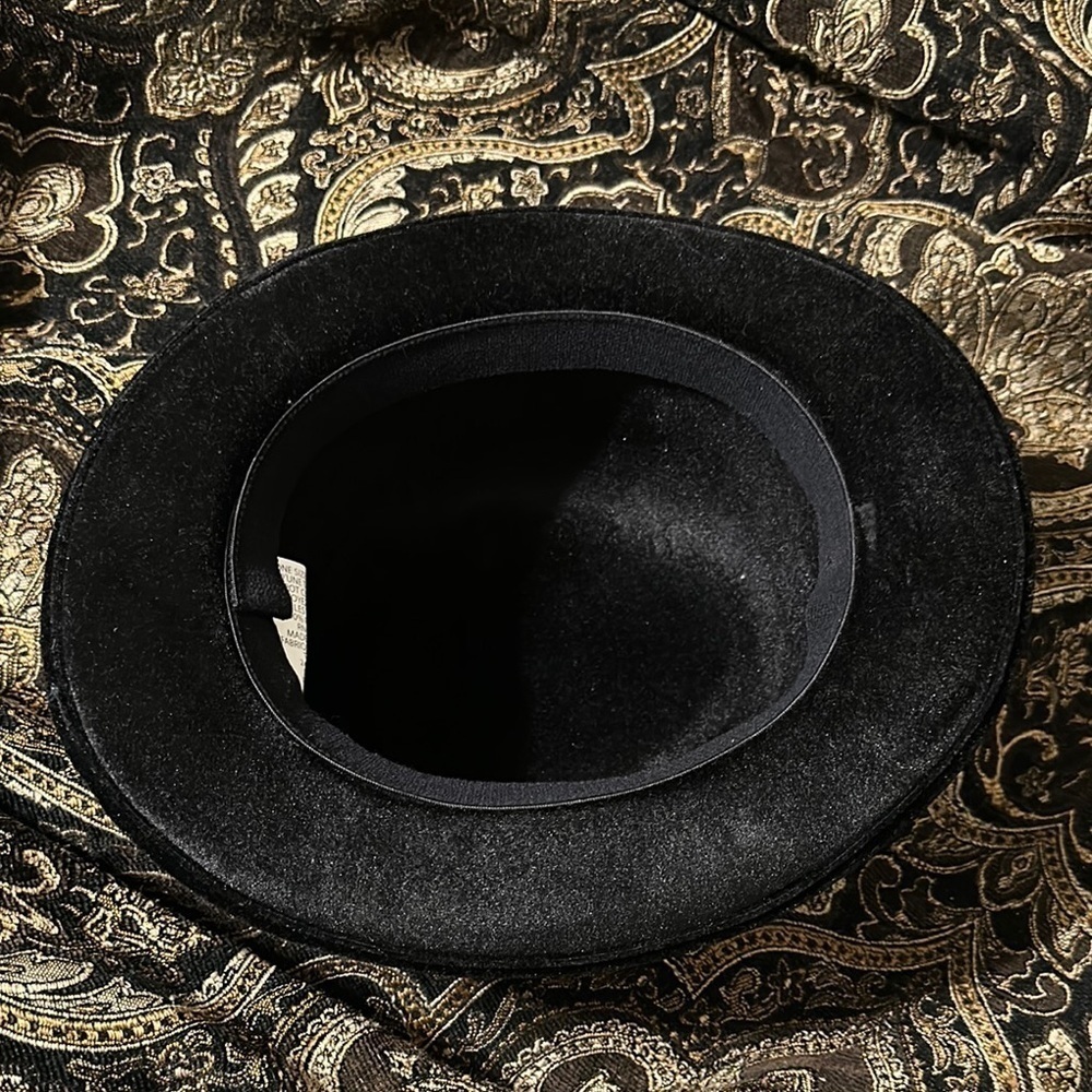 Fur Felt Derby Hat Black Velvet Hat Bowler hat Halloween costume - Picture 3 of 4